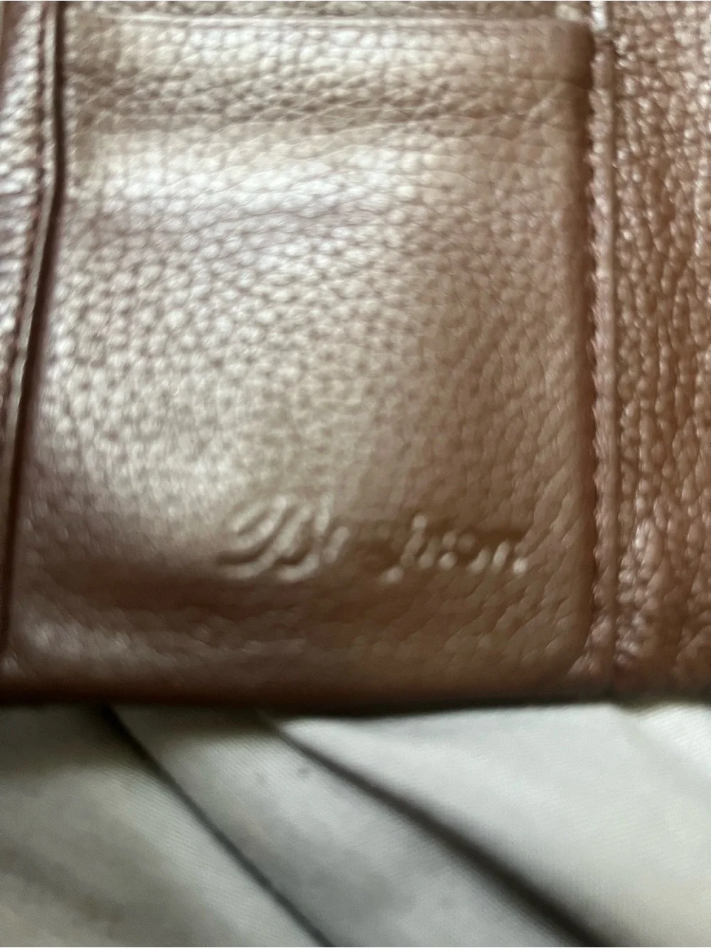 Vintage Brighton Brown Leather Fold Wallet with Decorative Studs